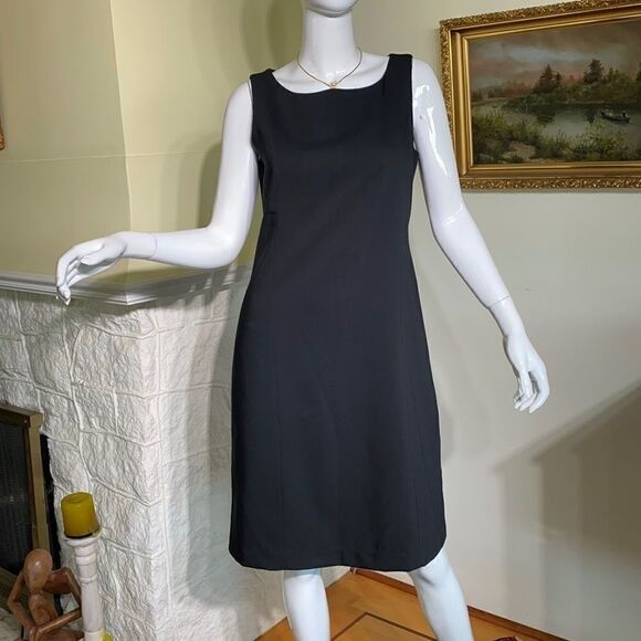 Gap Factory LBD Sleeveless Classic Black Sheath Wool  Blend Dress - Picture 1 of 7